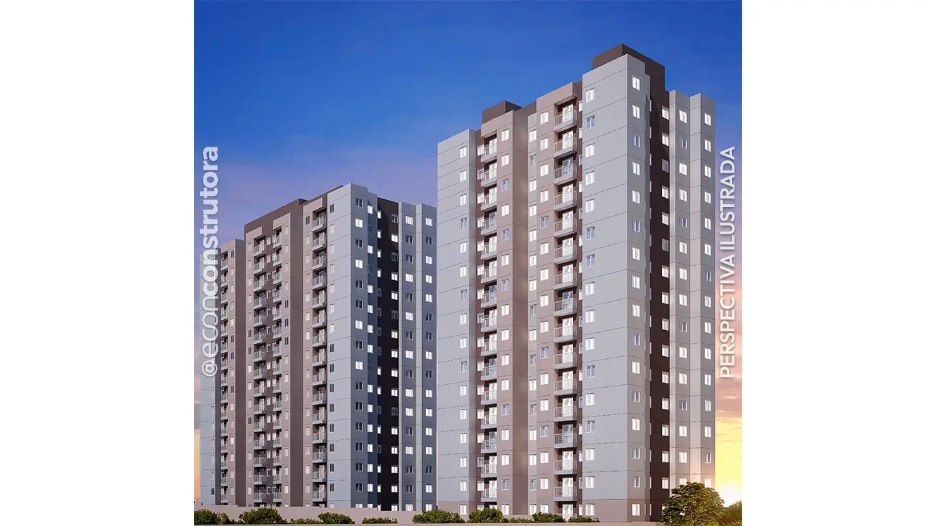 Fachada do Grid Interlagos - apartamentos de 2 dorms em Interlagos, Zona Sul