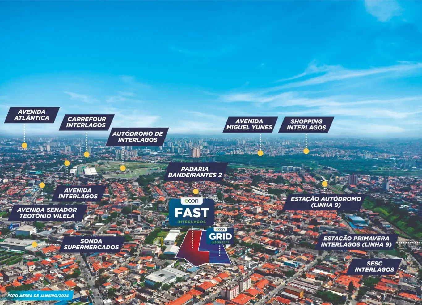 Mapa e proximidades do Interlagos