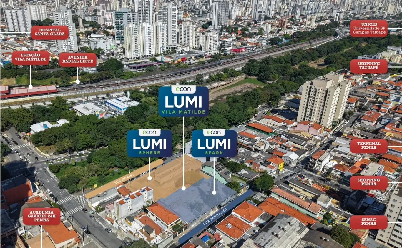 Mapa e proximidades do Vila Matilde