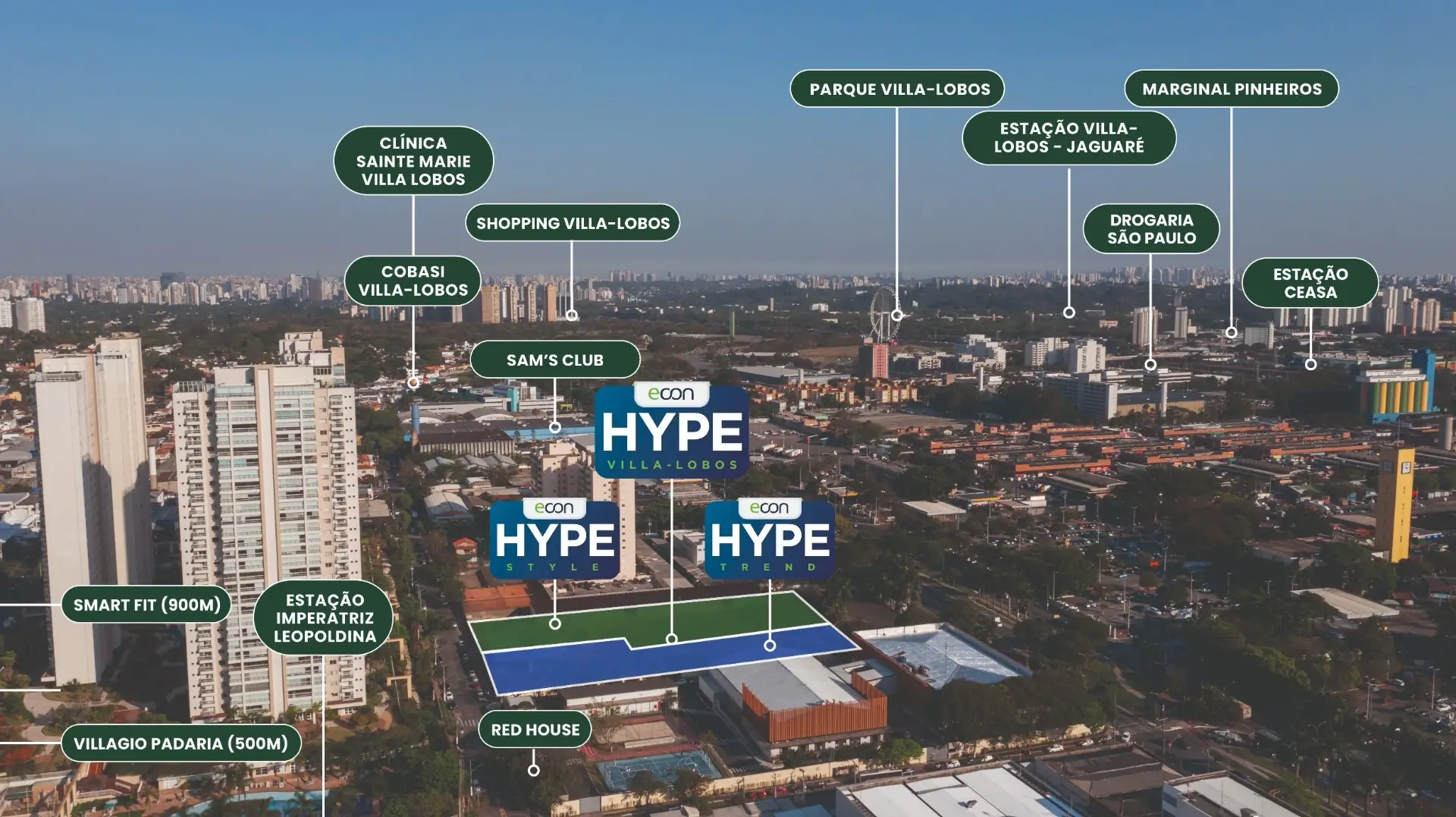 Mapa e proximidades do Vila Leopoldina