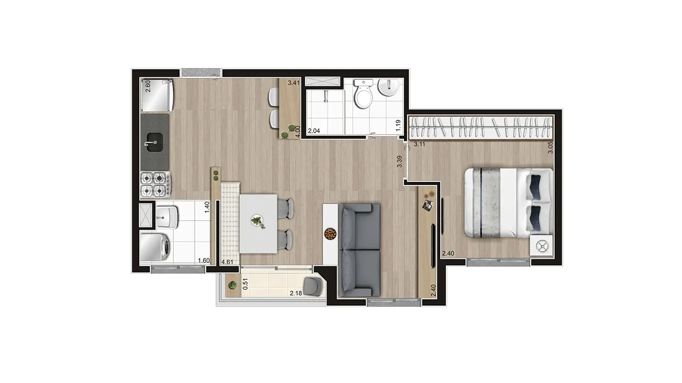 PLANTA TIPO F MEIO AMPLIADA FINAL 16 39,52M