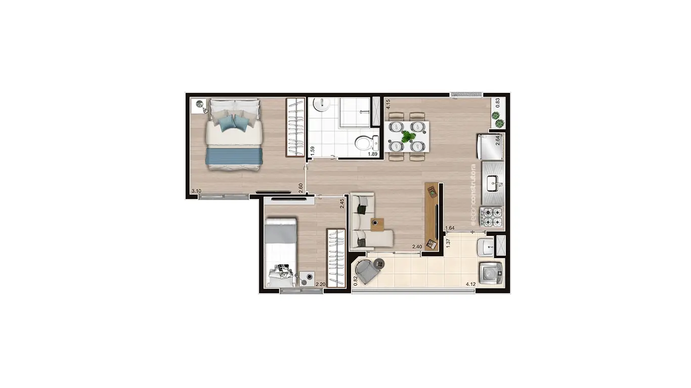 Planta Tipo 42,13m Final 02 e 06