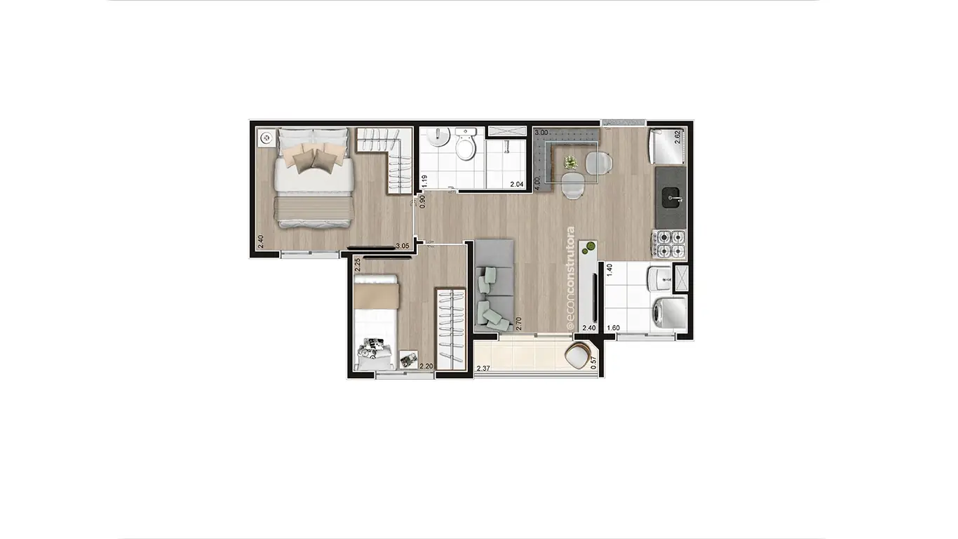 Planta Tipo B Meio 37,32m Final 03 e 06