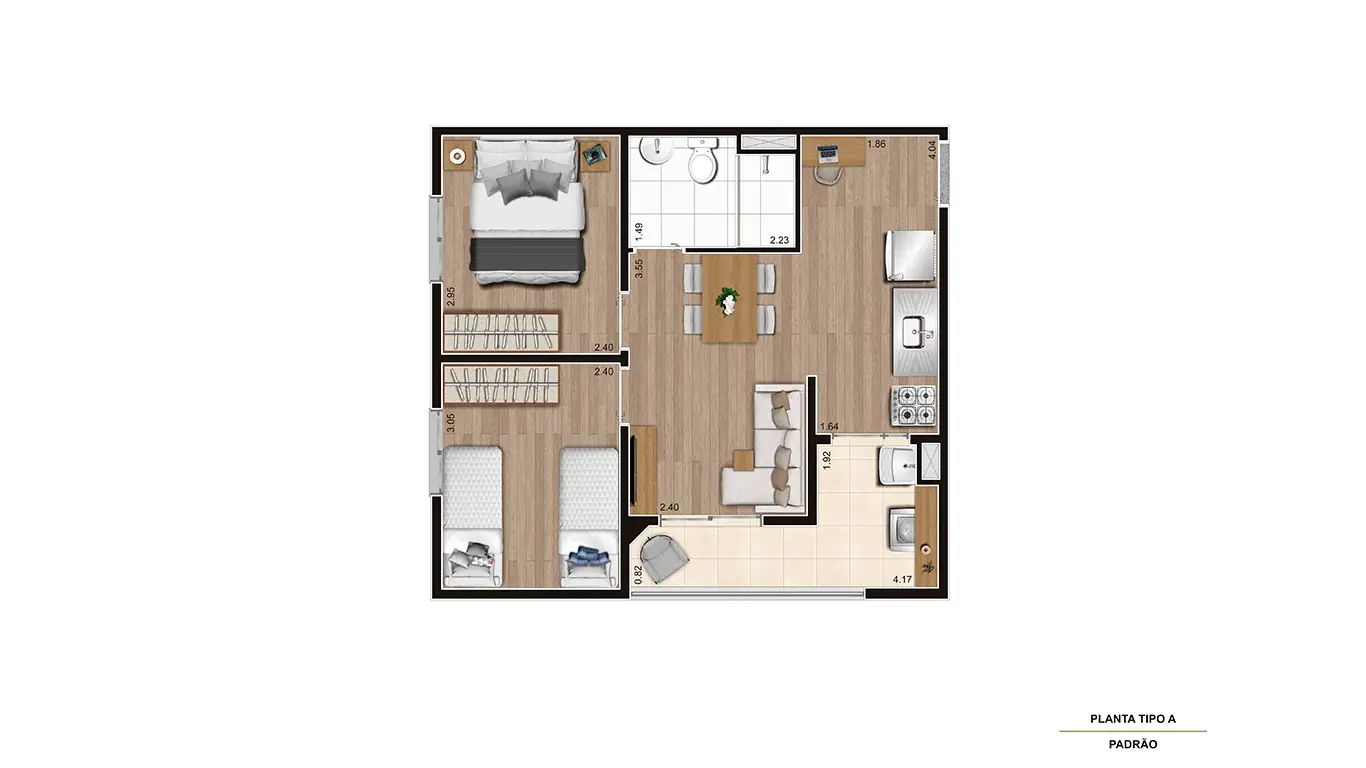 PLANTA TIPO PONTA FINAL 01 02 13_1 AO 20 PAV. - FINAL 14_TÉRREO AO 20 PAV. - HR - 44m