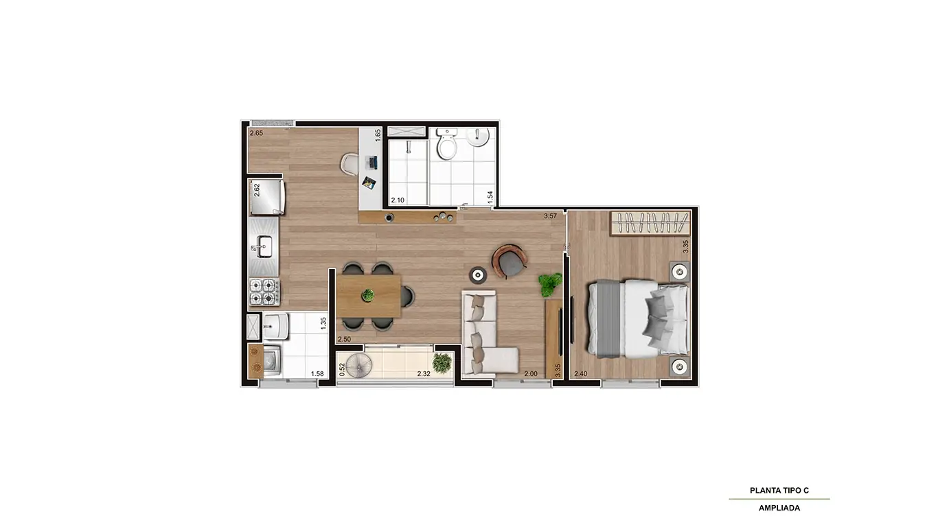 PLANTA OPÇÃO MEIO FINAL 07_1 AO 20 PAV. - FINAL 08 TÉRREO AO 20 PAV. - HR - 41m