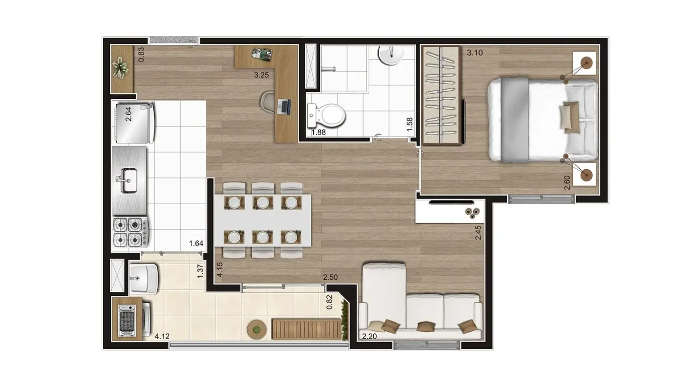 PLANTA OPÇÃO MEIO FINAL 04 E 05 TA E FINAL 04 TBC 41.94m