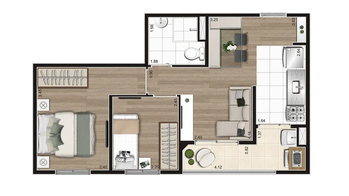 PLANTA TIPO MEIO FINAL 08 TBC 43.96m