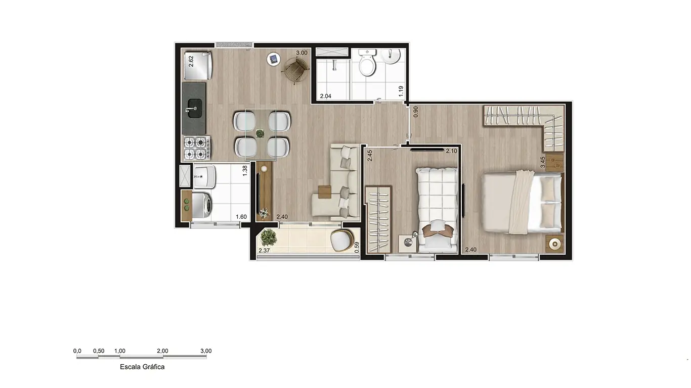 PLANTA TIPO MEIO FINAL 07 - TORRE B - 39m