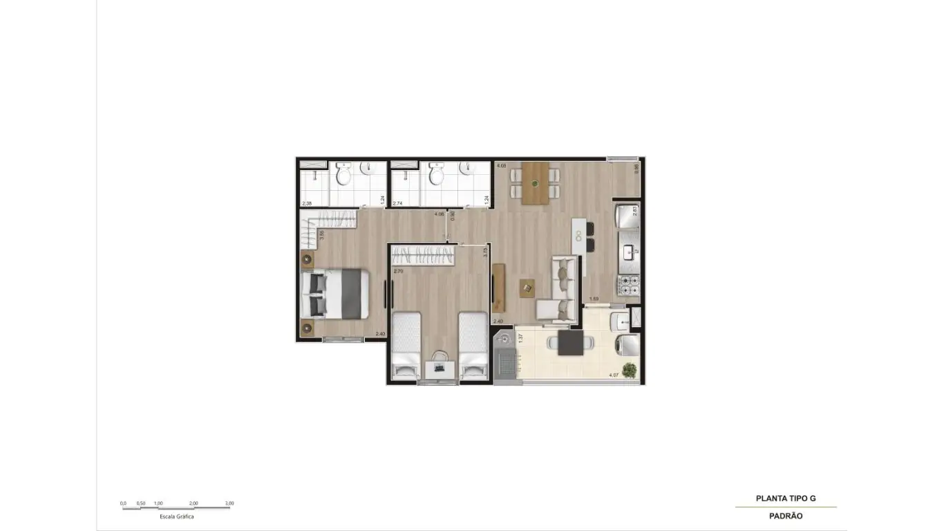 PLANTA TIPO MEIO FINAL 05 - TC - 58,47m²