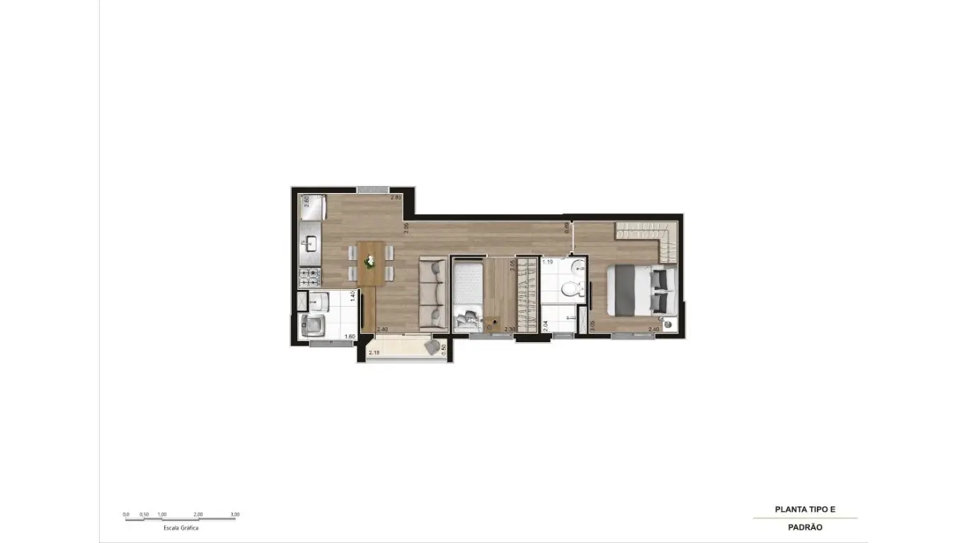 PLANTA TIPO PONTA FINAL 02 - 40.22m