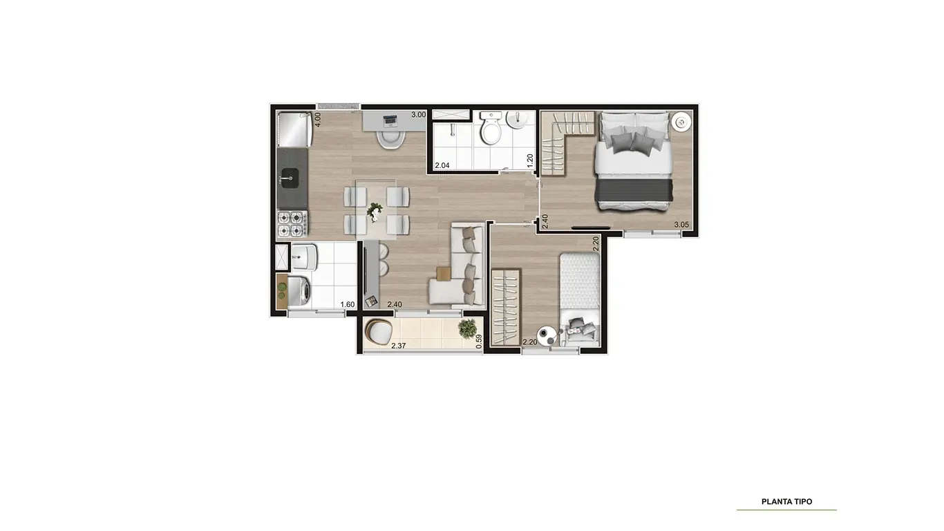 PLANTA TIPO MEIO FINAL 05 E 08 TAB E FINAL 03 E 06 TC - 37.18m