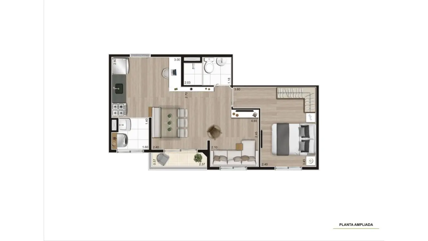 PLANTA AMPLIADA MEIO TA F3 - 39,82m²