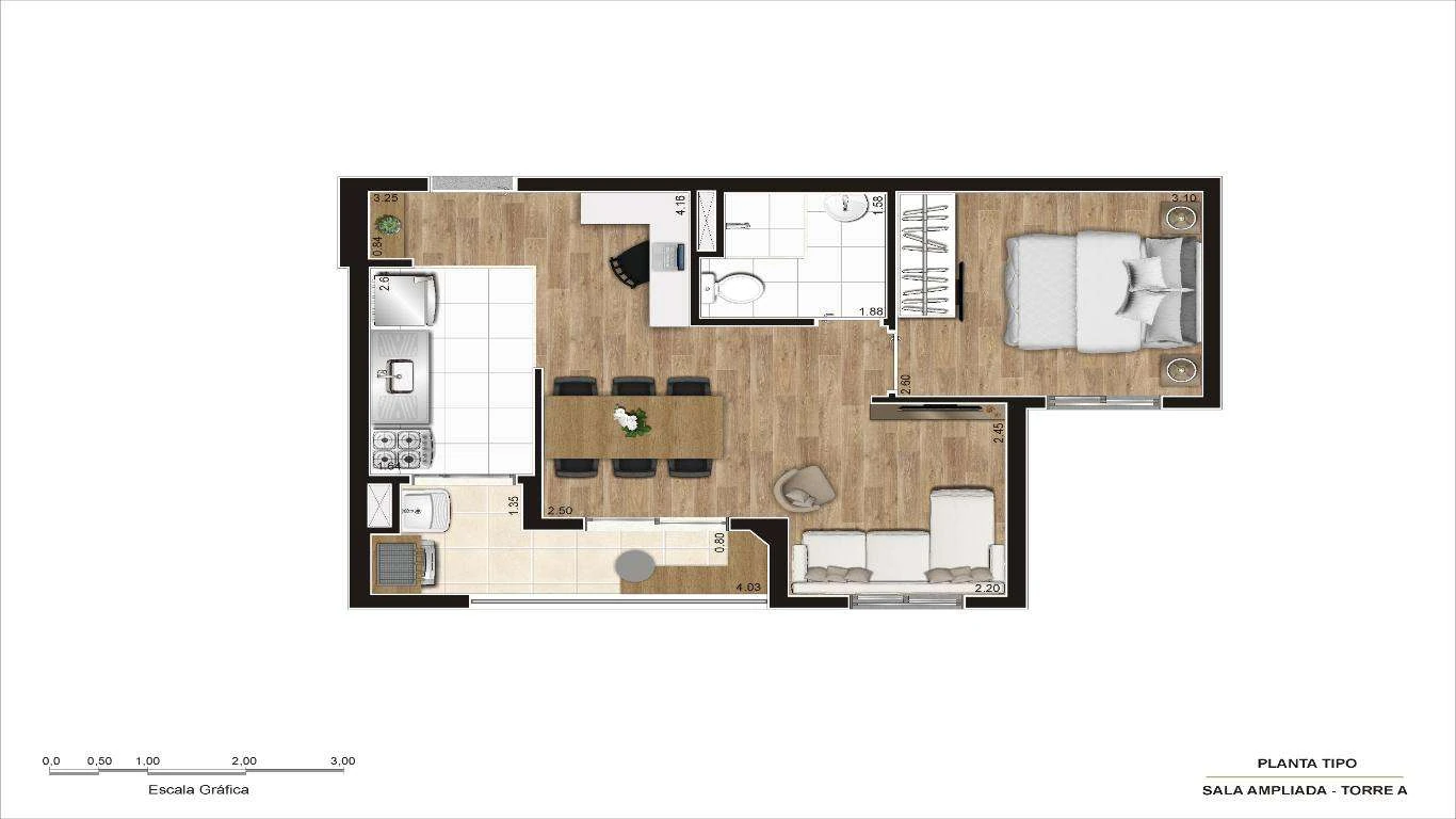OPÇÃO MEIO FINAL 6 42.72m TORRE A
