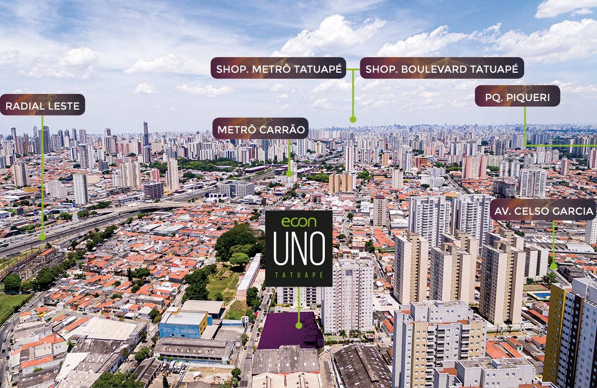 Mapa e proximidades do Tatuapé