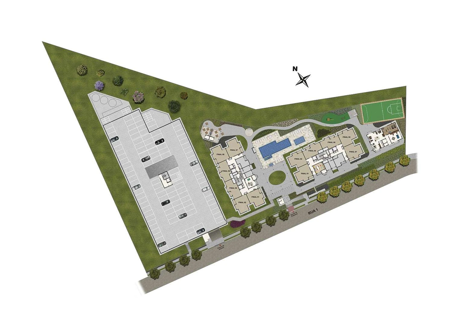 PERSPECTIVA ILUSTRADA DA IMPLANTAÇÃO