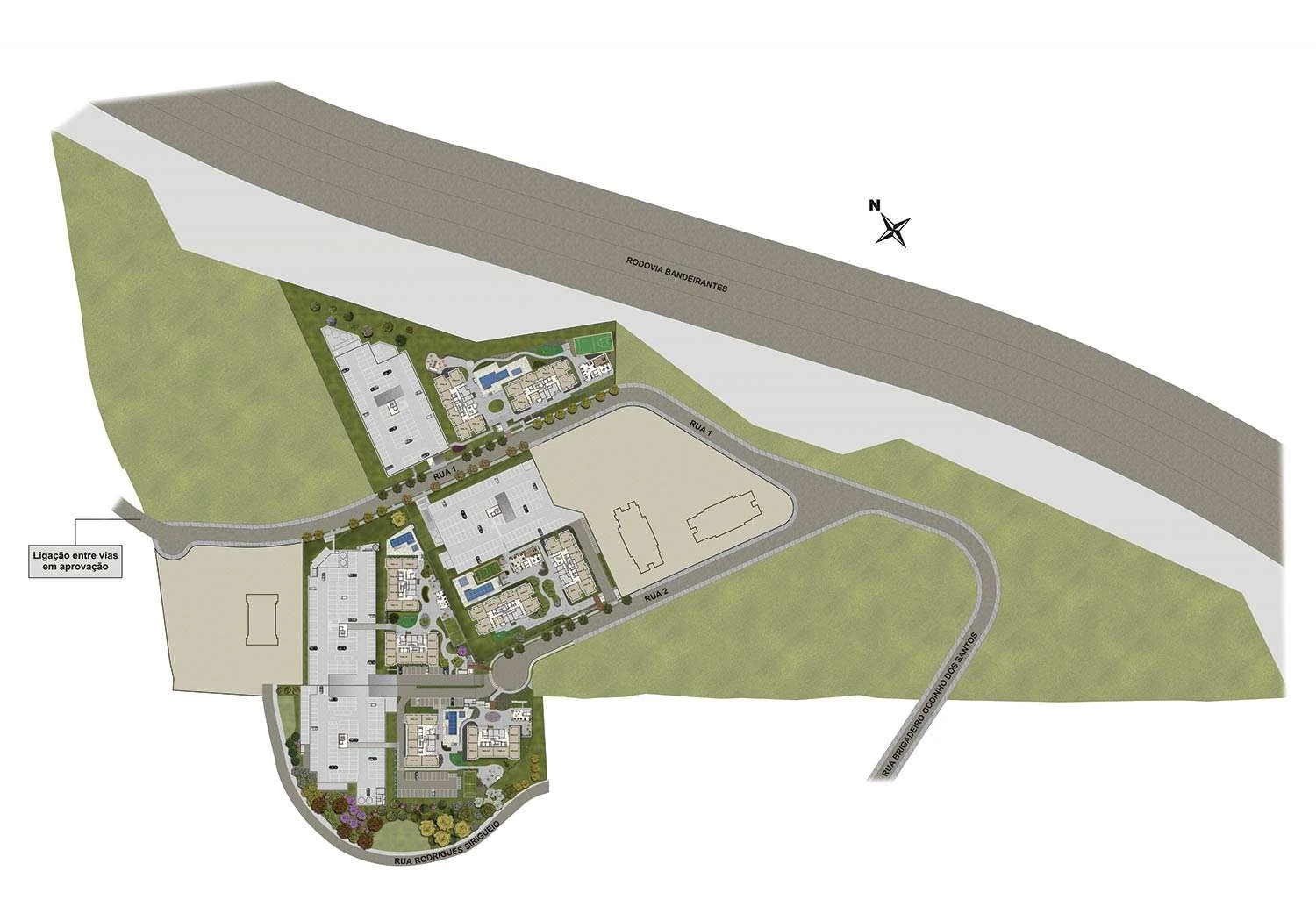 PERSPECTIVA ILUSTRADA DA IMPLANTAÇÃO GERAL