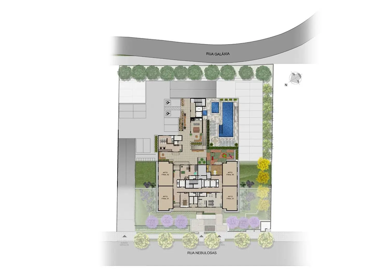 Perspectiva Ilustrada da Implantação do Lazer