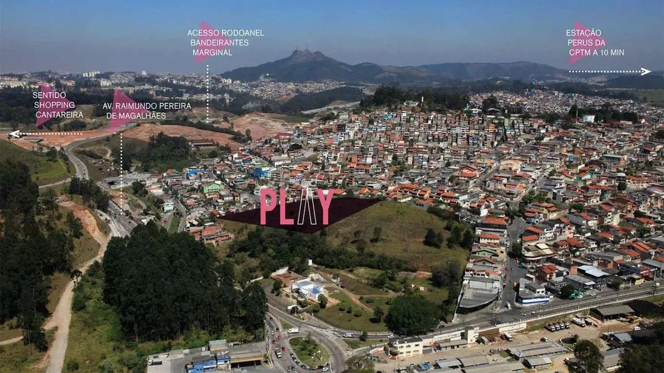 Fachada do Play - apartamentos de 2 dorms em Perus, Zona Norte