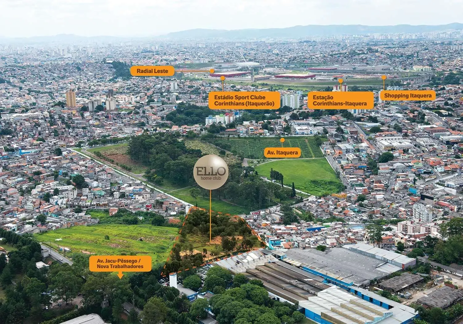 Mapa e proximidades do Itaquera