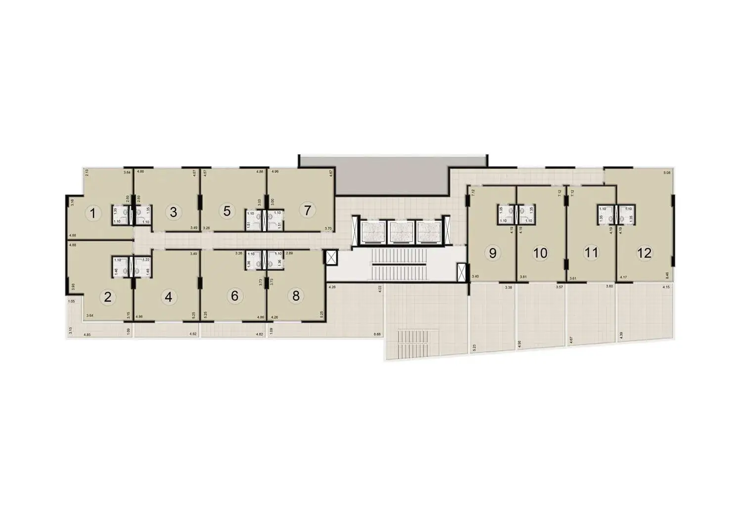 PERSPECTIVA ILUSTRADA DA PLANTA DO 1º PAVIMENTO