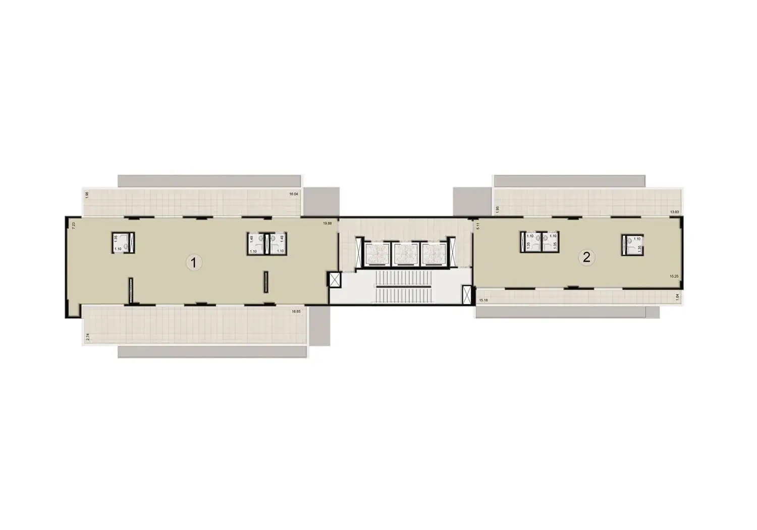 PERSPECTIVA ILUSTRADA DA PLANTA DO 9º PAVIMENTO