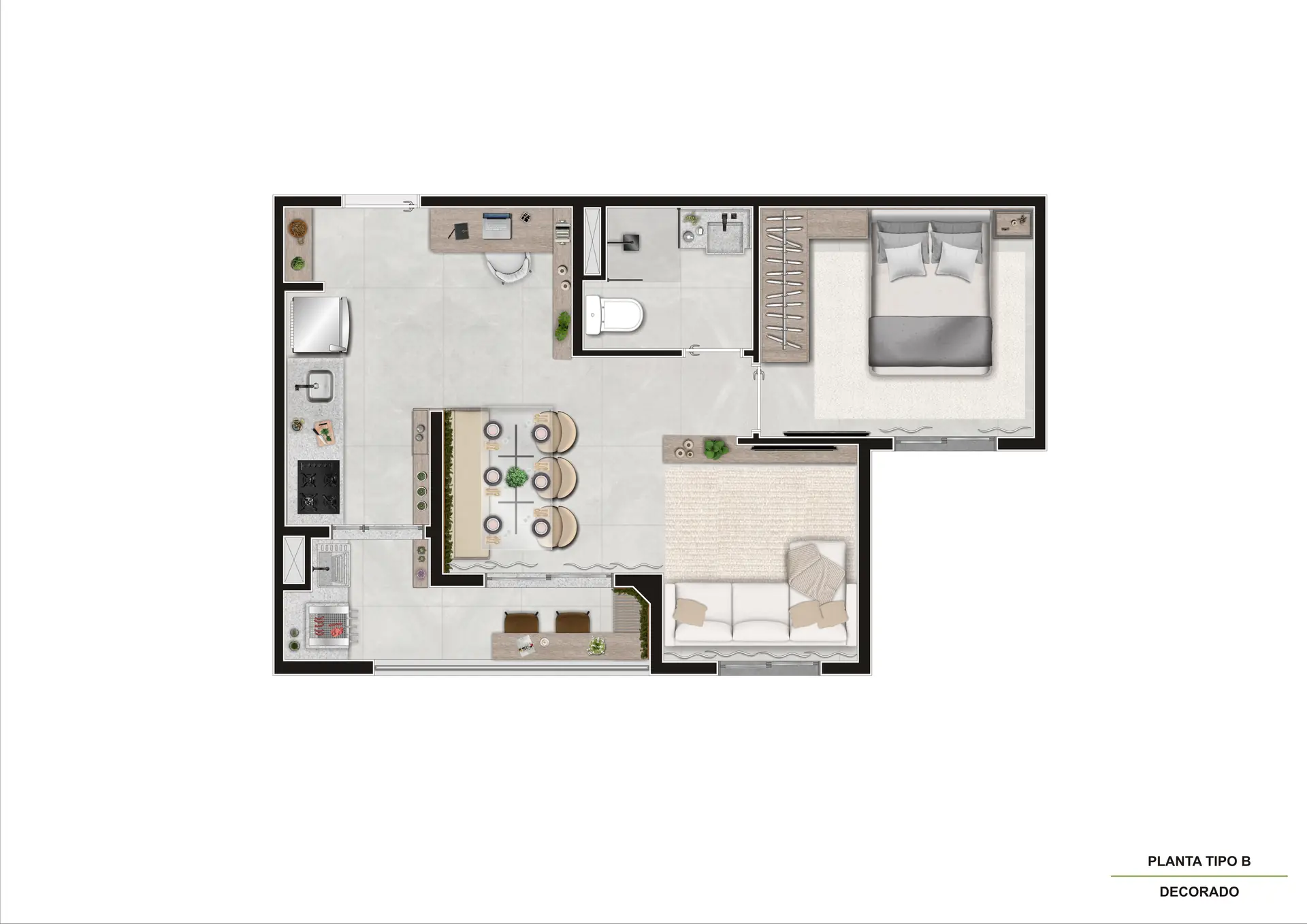 Planta Tipo B Decorado