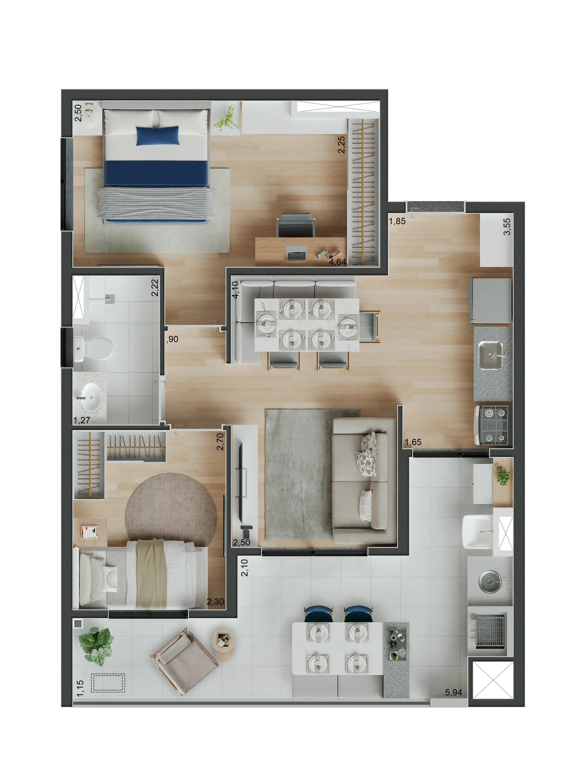 Planta Tipo Ponta   61,50